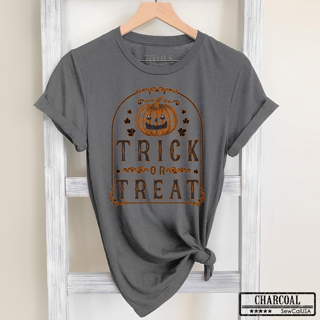 Trick Or Treat Tee, Halloween Graphic Tee, Halloween Graphic Shirt